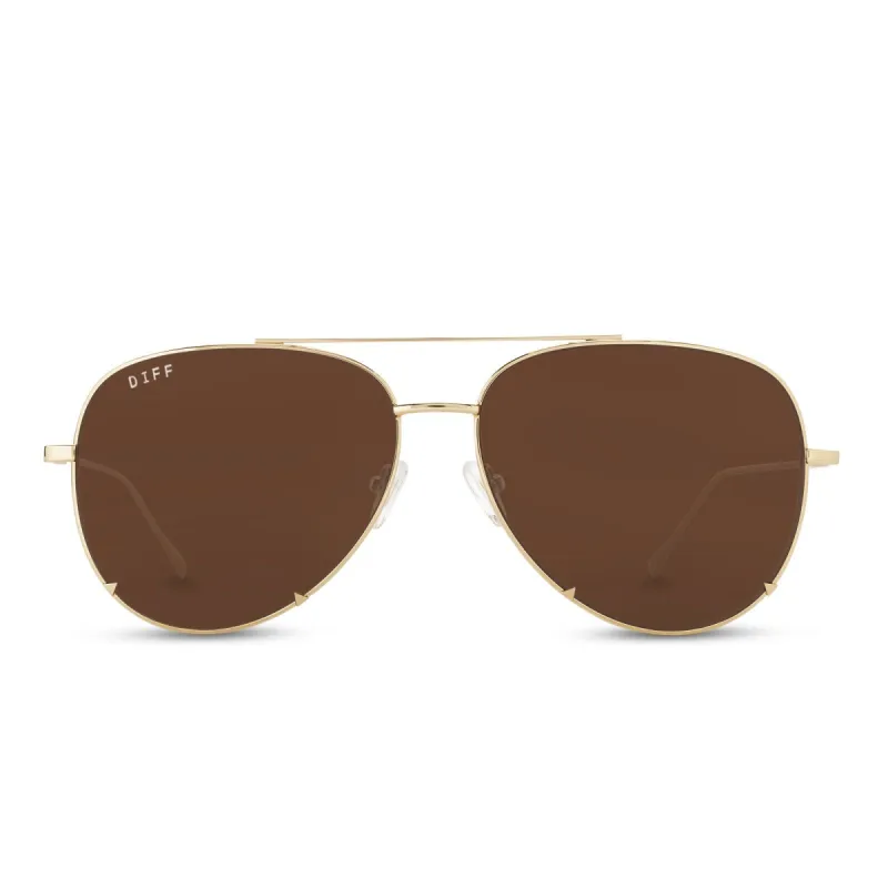 SCARLETT - GOLD + BROWN SUNGLASSES sold by Diff Eyewear