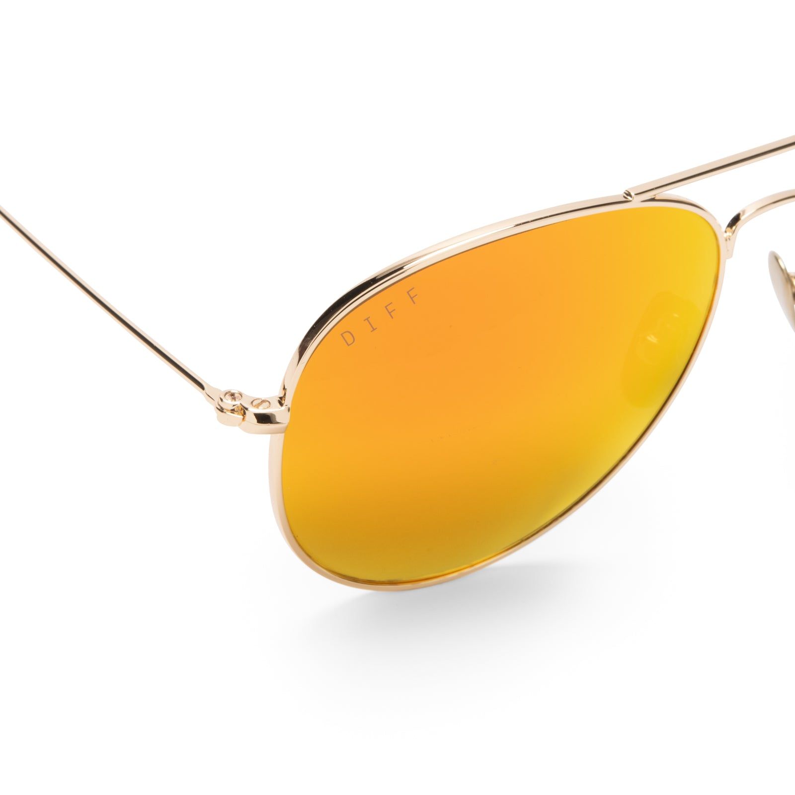 CRUZ - GOLD + ORANGE MIRROR SUNGLASSES sold by Diff Eyewear product image thumbnail 4