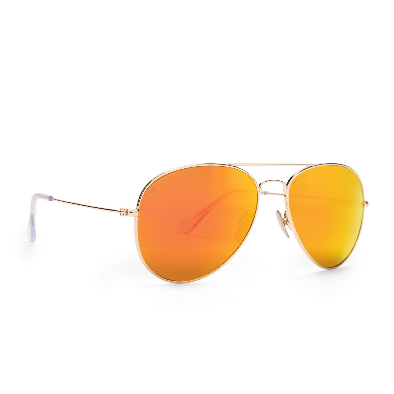 CRUZ - GOLD + ORANGE MIRROR SUNGLASSES sold by Diff Eyewear product image thumbnail 2