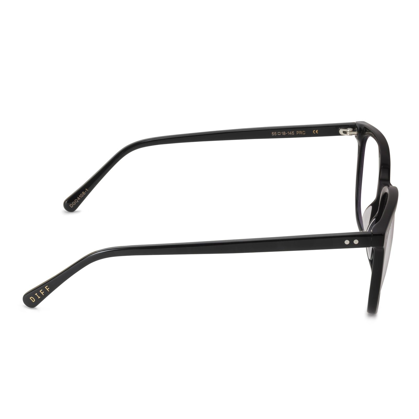 CLARKE - BLACK + CLEAR GLASSES sold by Diff Eyewear product image thumbnail 4