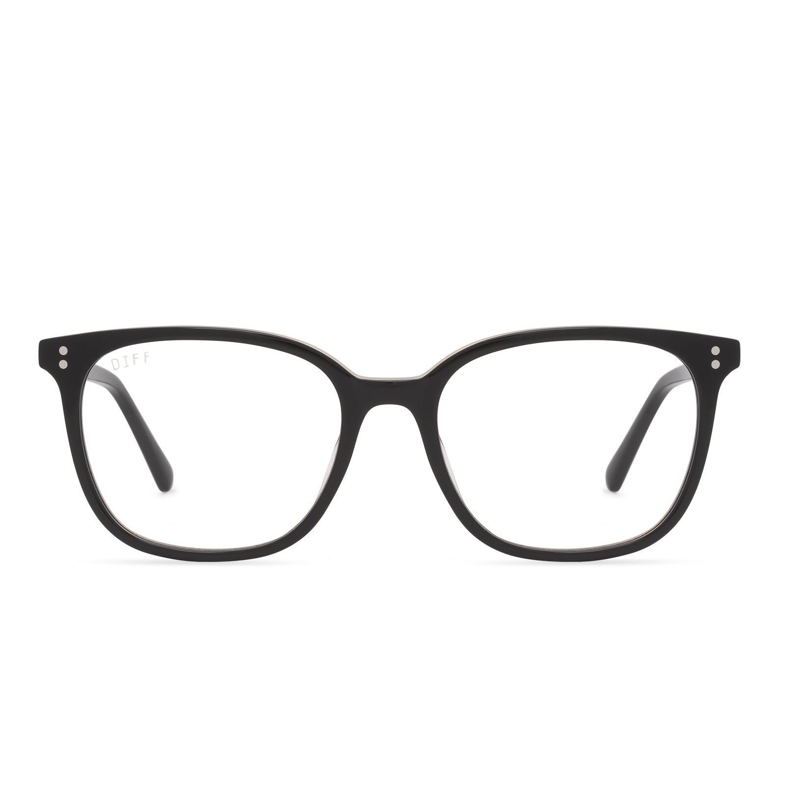 CLARKE - BLACK + CLEAR GLASSES sold by Diff Eyewear