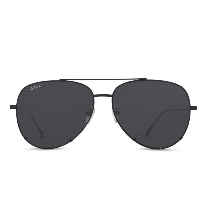 SCARLETT - BLACK + GREY SUNGLASSES made by Diff Eyewear