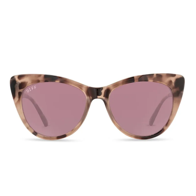EDEN - BLUSH TORTOISE + WINE SUNGLASSES sold by Diff Eyewear