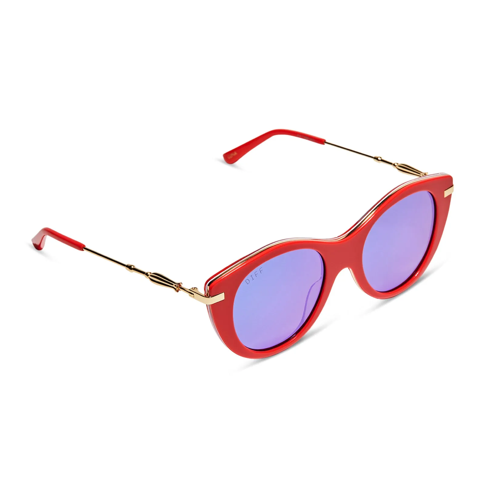 LUNA LOVEGOOD™ - LUNA PINK + PURPLE MIRROR SUNGLASSES sold by Diff Eyewear product image thumbnail 4