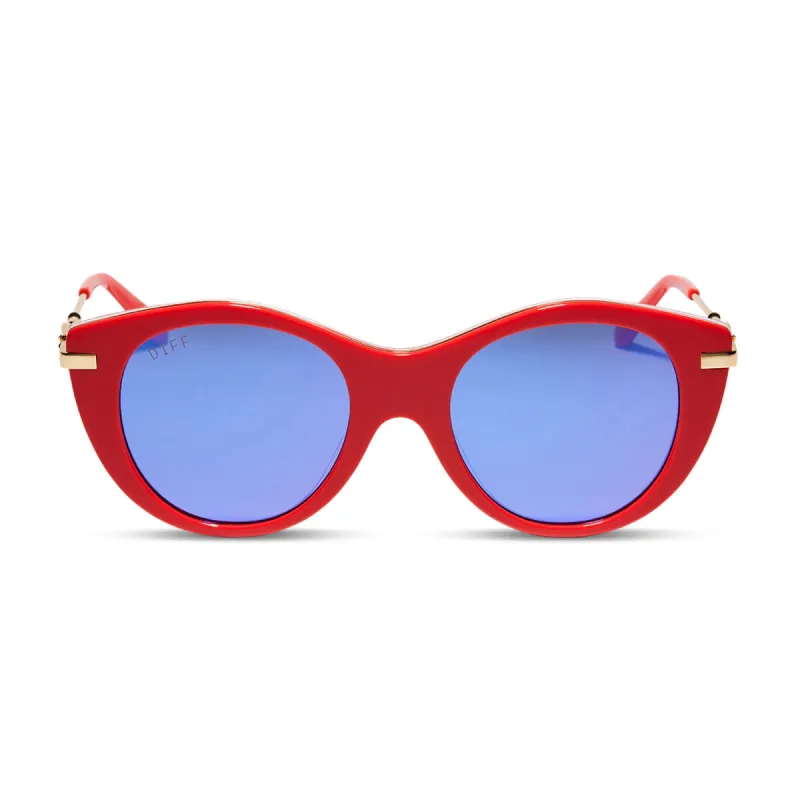 LUNA LOVEGOOD™ - LUNA PINK + PURPLE MIRROR SUNGLASSES sold by Diff Eyewear