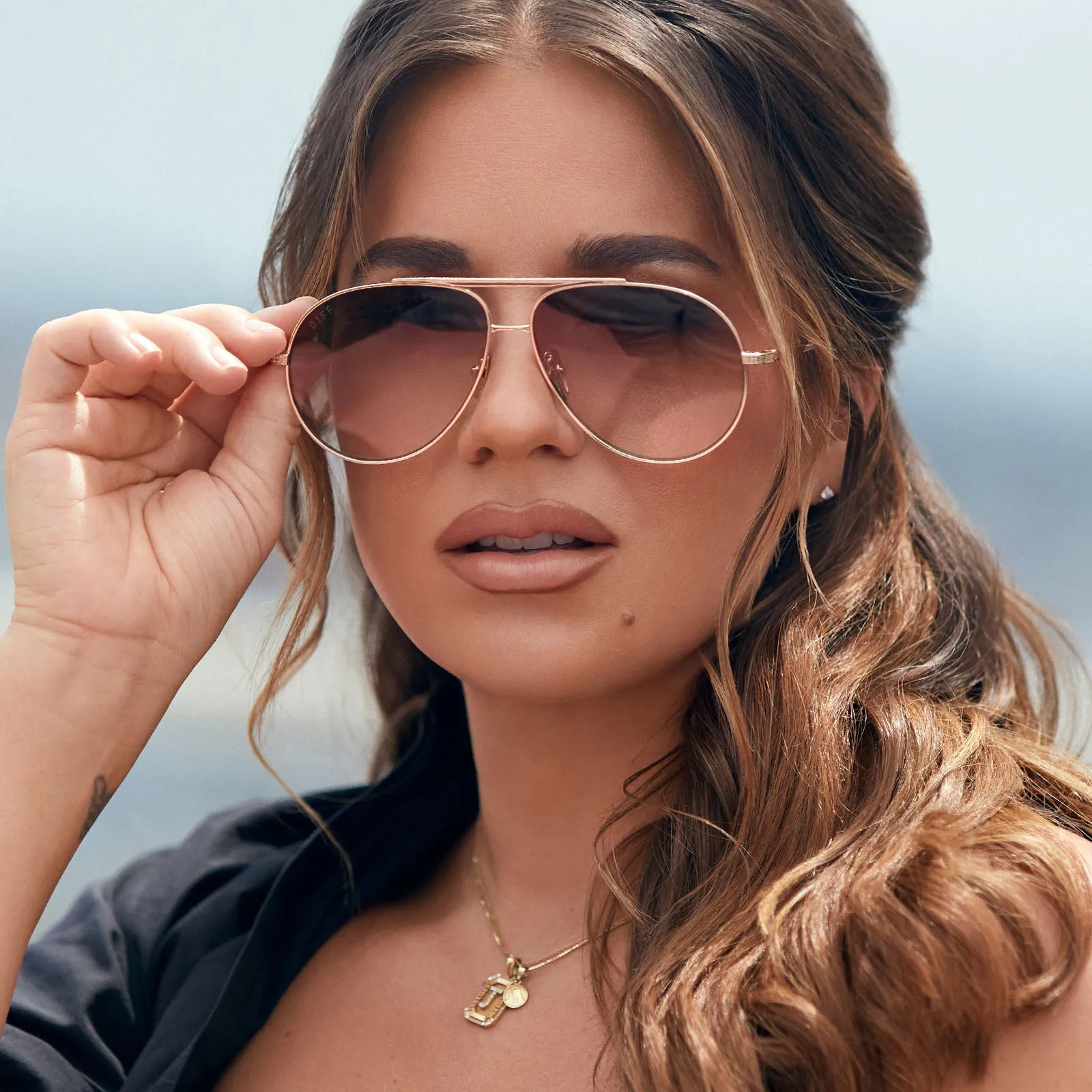 JESSIE JAMES DECKER - DENVER + GOLD + BROWN GRADIENT SUNGLASSES sold by Diff Eyewear product image thumbnail 5