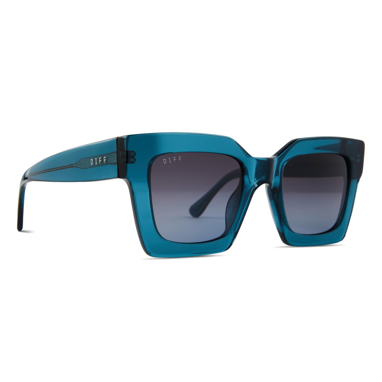 DANI - DEEP AQUA + BLUE GRADIENT SUNGLASSES sold by Diff Eyewear product image thumbnail 2