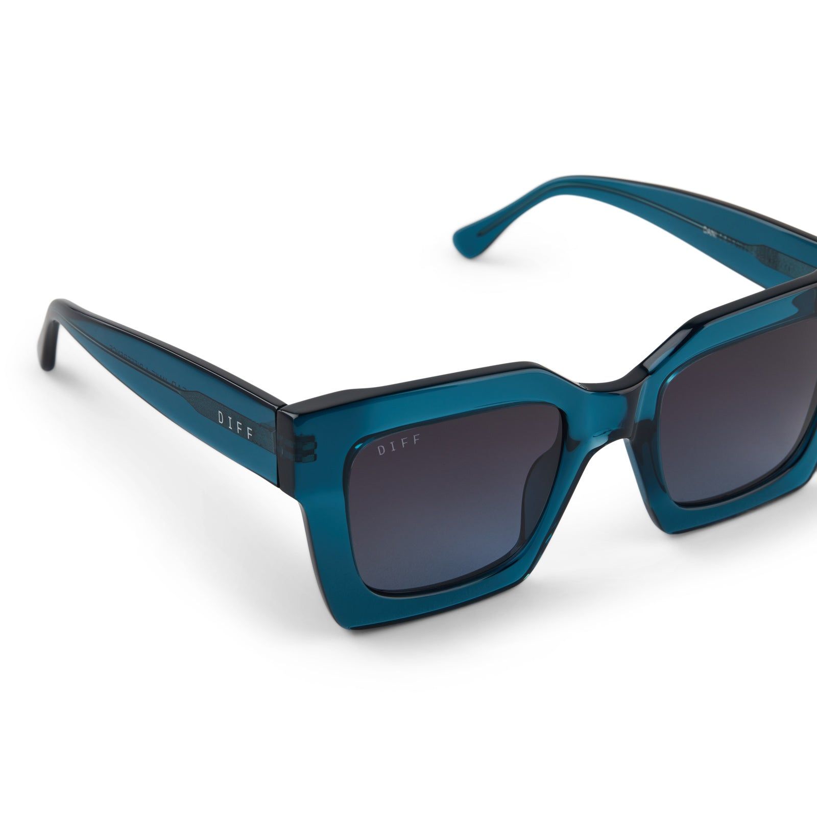 DANI - DEEP AQUA + BLUE GRADIENT SUNGLASSES sold by Diff Eyewear product image thumbnail 4