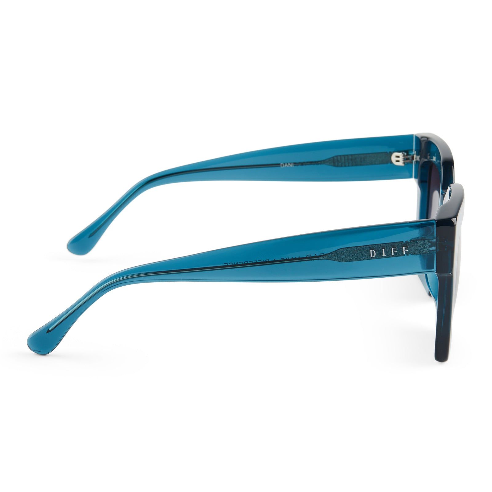 DANI - DEEP AQUA + BLUE GRADIENT SUNGLASSES sold by Diff Eyewear product image thumbnail 3