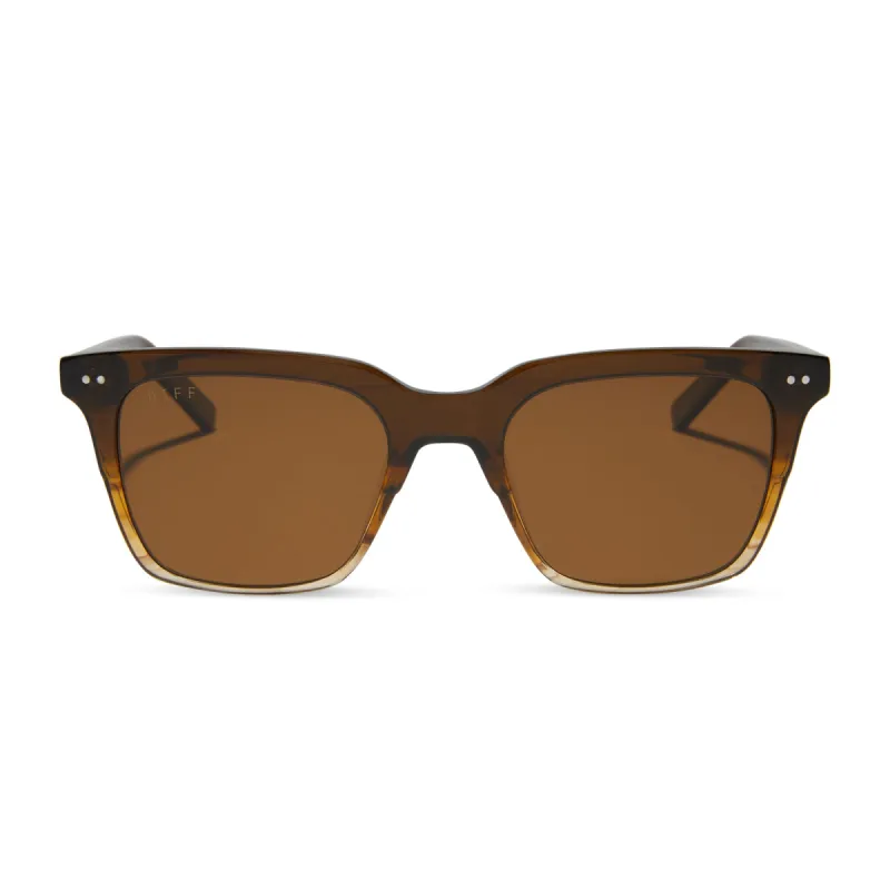 BILLIE - WHISKEY FADE + BROWN + POLARIZED SUNGLASSES sold by Diff Eyewear