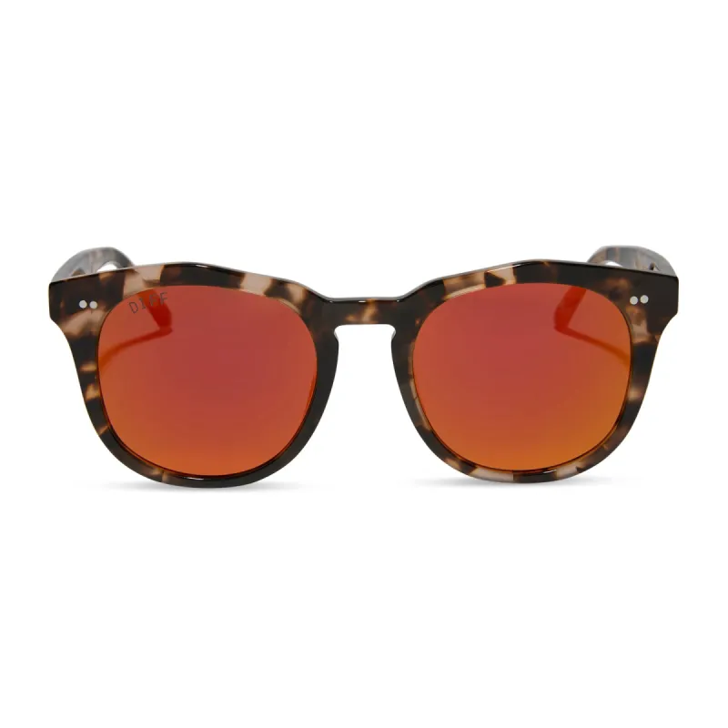 WESTON - HIMALAYAN TORTOISE + SUNSET MIRROR SUNGLASSES sold by Diff Eyewear