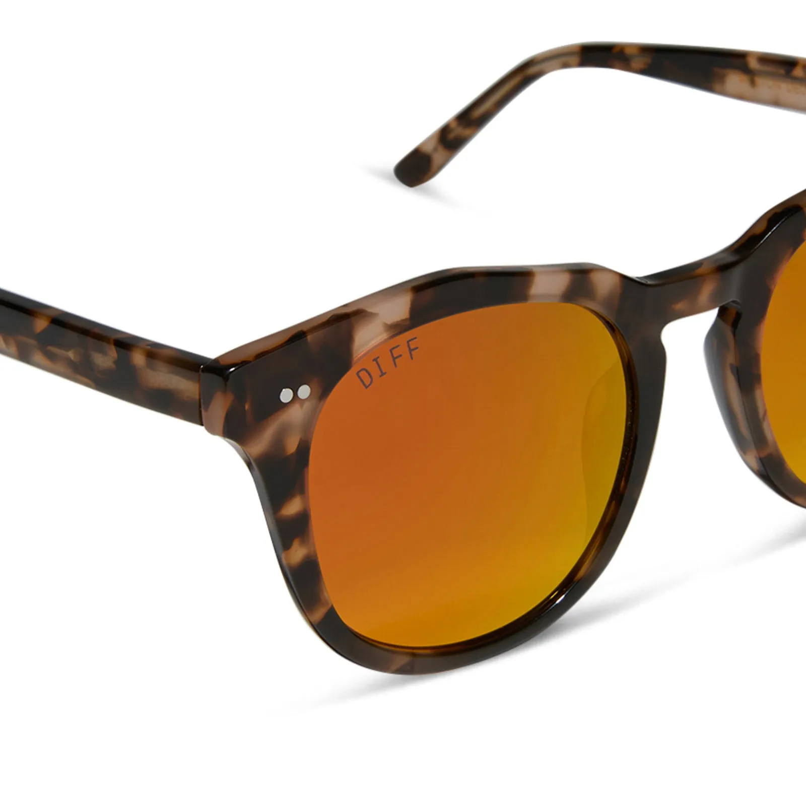 WESTON - HIMALAYAN TORTOISE + SUNSET MIRROR SUNGLASSES sold by Diff Eyewear product image thumbnail 4