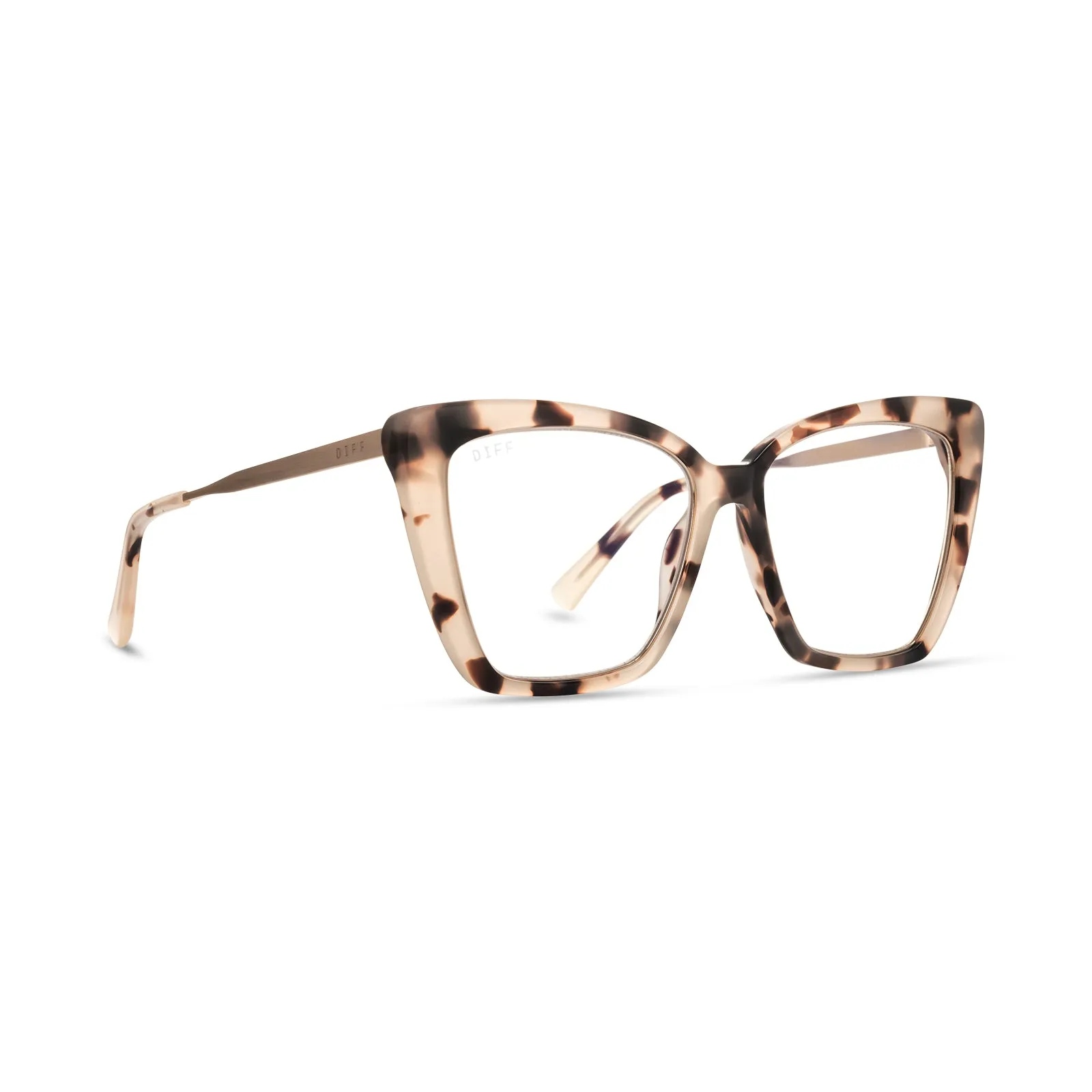 BECKY IV - CREAM TORTOISE + BLUE LIGHT TECHNOLOGY GLASSES sold by Diff Eyewear product image thumbnail 2