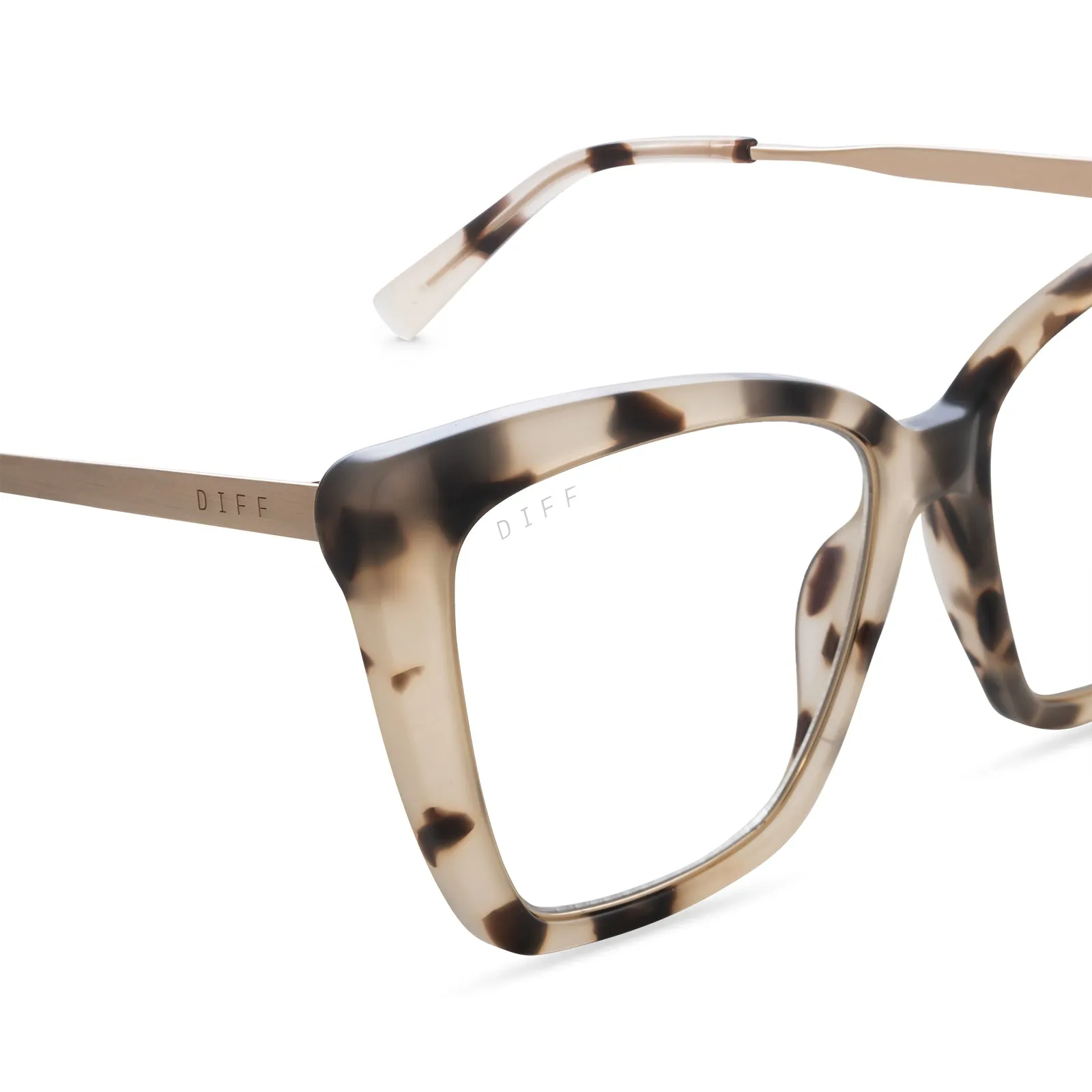 BECKY IV - CREAM TORTOISE + BLUE LIGHT TECHNOLOGY GLASSES sold by Diff Eyewear product image thumbnail 3