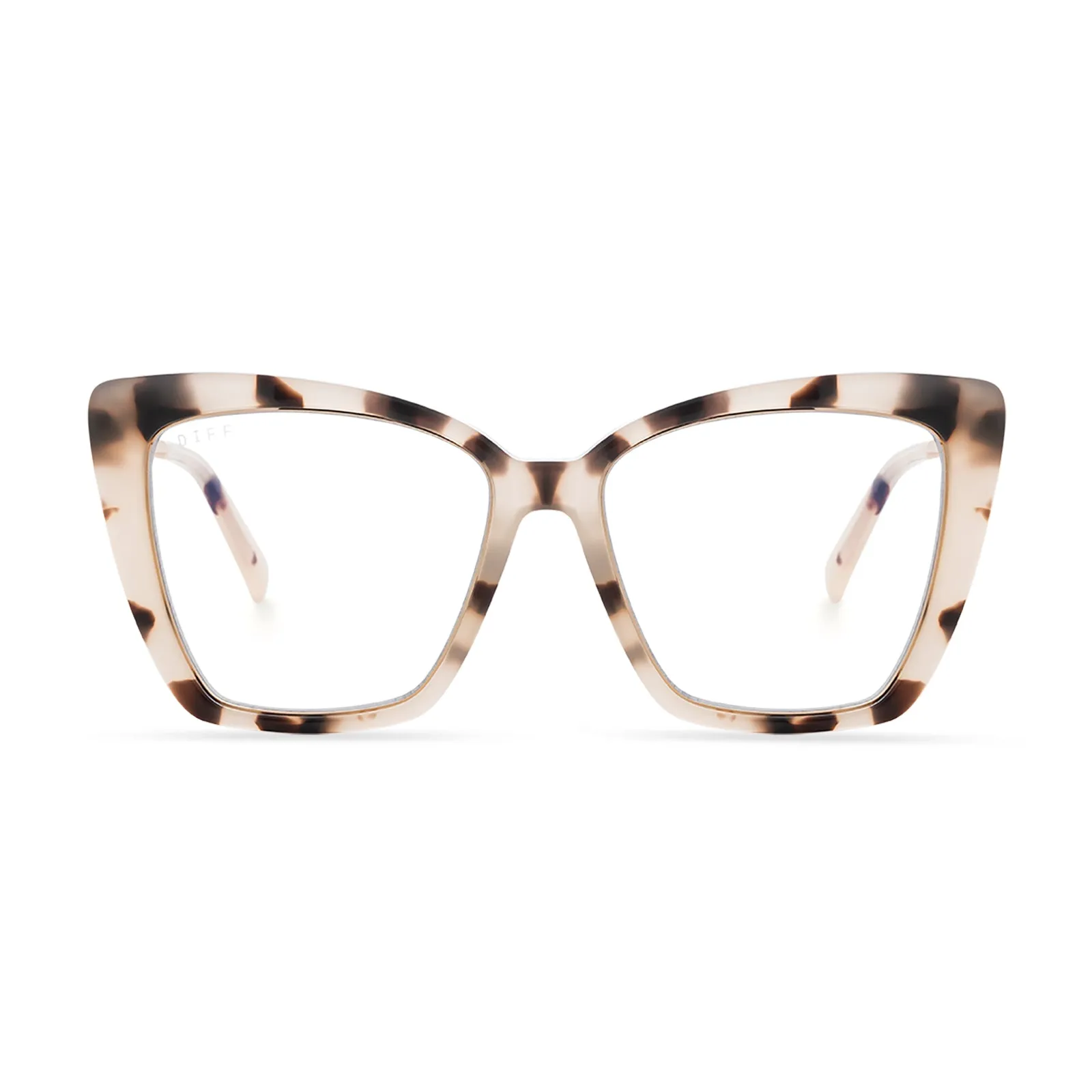 BECKY IV - CREAM TORTOISE + BLUE LIGHT TECHNOLOGY GLASSES sold by Diff Eyewear