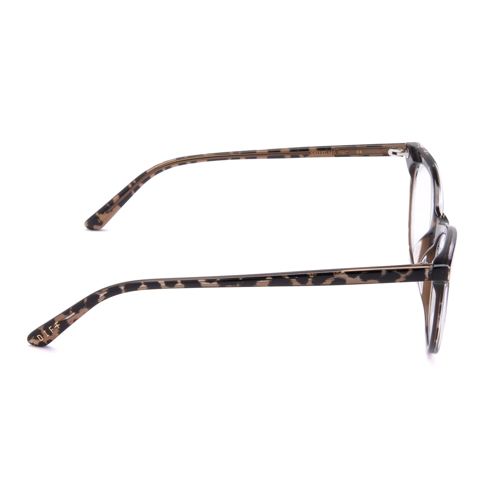 JADE - DARK CHEETAH + CLEAR GLASSES sold by Diff Eyewear product image thumbnail 4