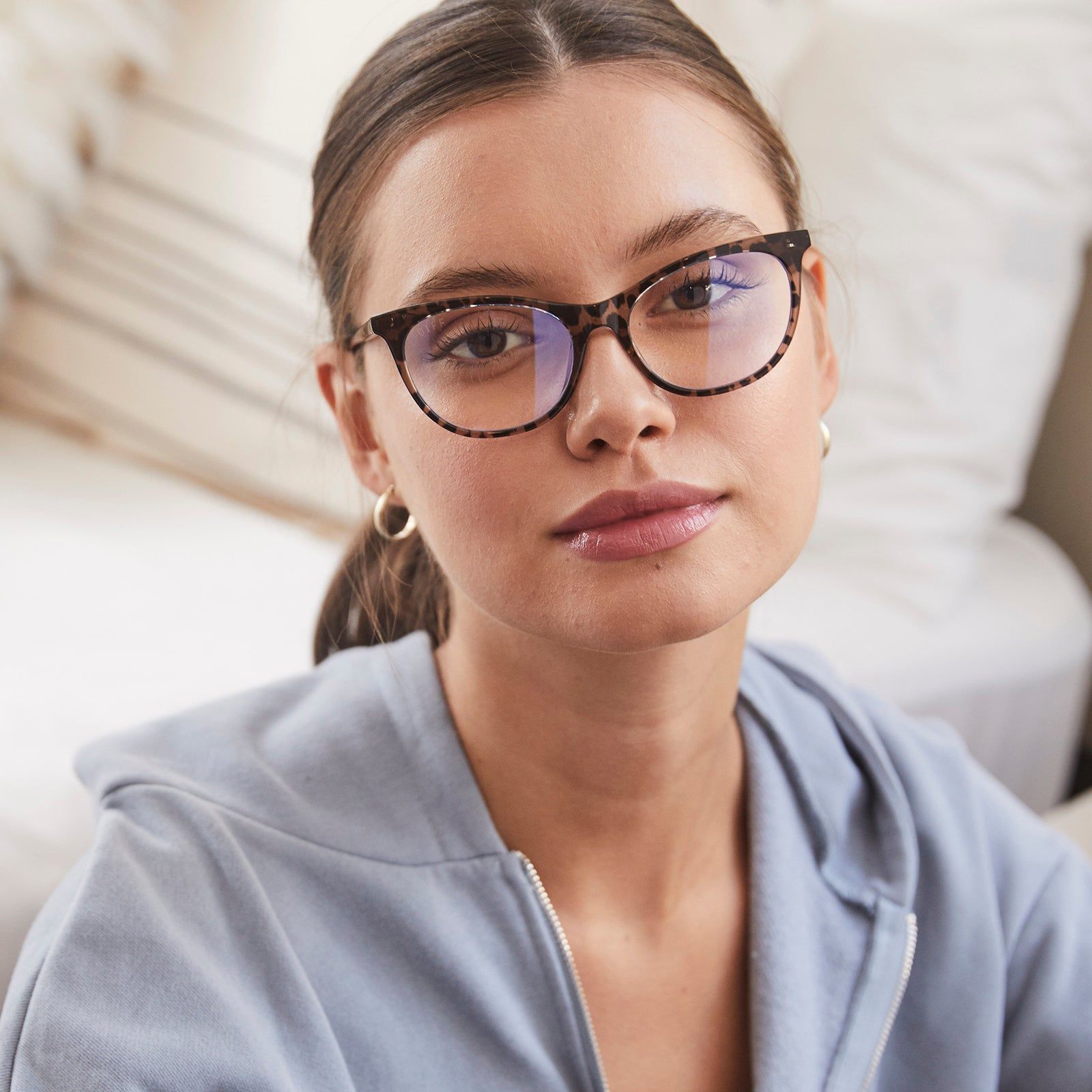 JADE - DARK CHEETAH + CLEAR GLASSES sold by Diff Eyewear product image thumbnail 5