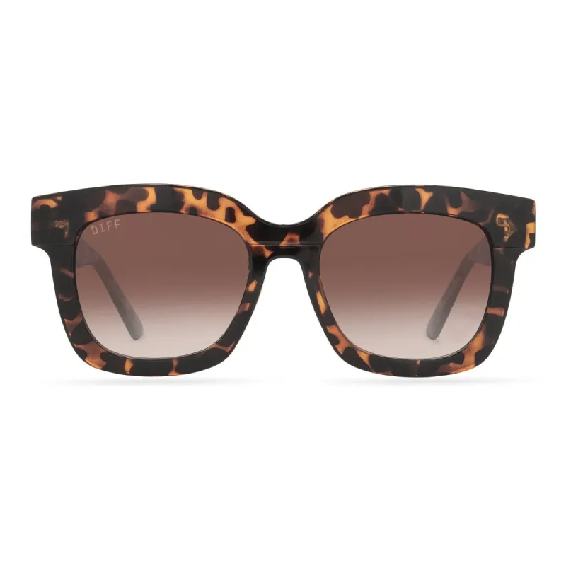 MAKAY - DARK TORTOISE + BROWN GRADIENT SUNGLASSES sold by Diff Eyewear