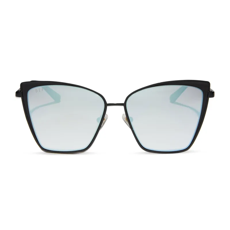 BECKY - BLACK + FLASH GREY GRADIENT SUNGLASSES sold by Diff Eyewear
