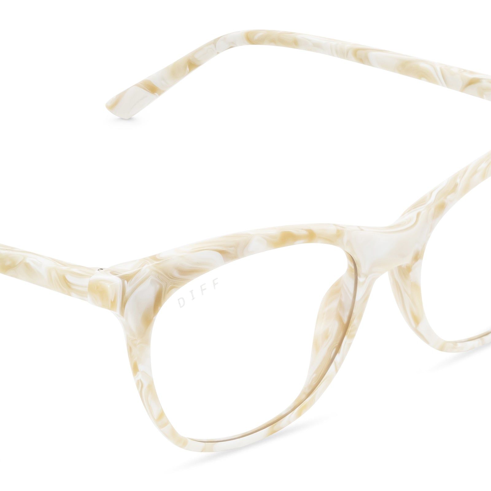 JADE - CASHMERE + CLEAR GLASSES sold by Diff Eyewear product image thumbnail 3