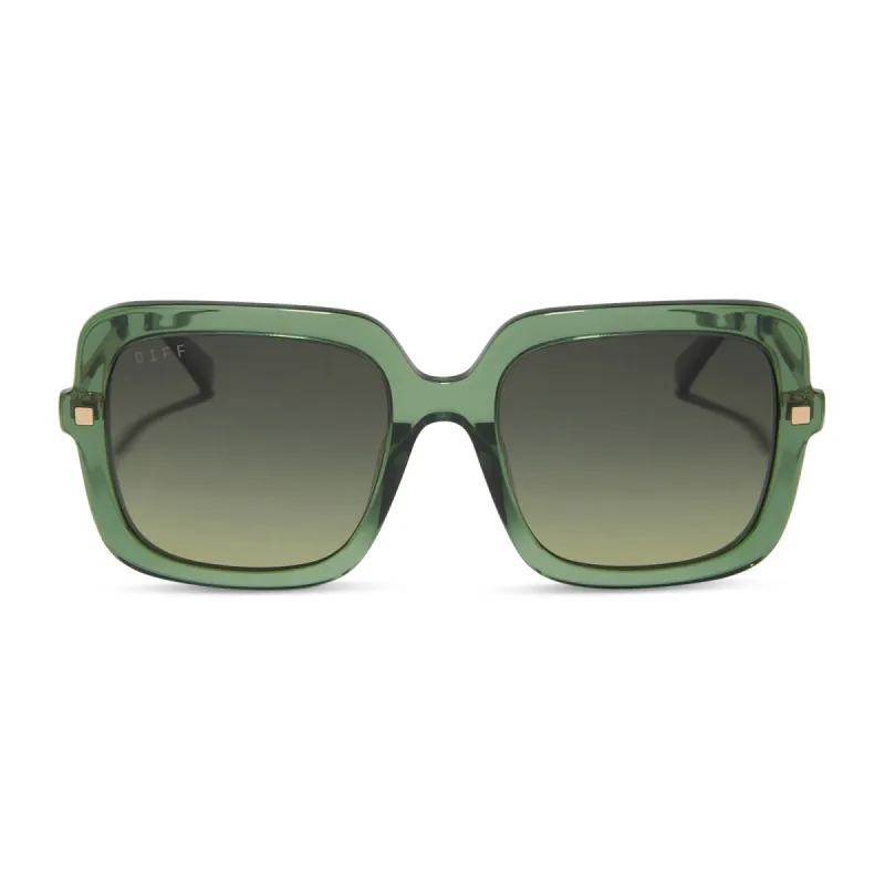 SANDRA - SAGE CRYSTAL + G15 GRADIENT + POLARIZED SUNGLASSES sold by Diff Eyewear