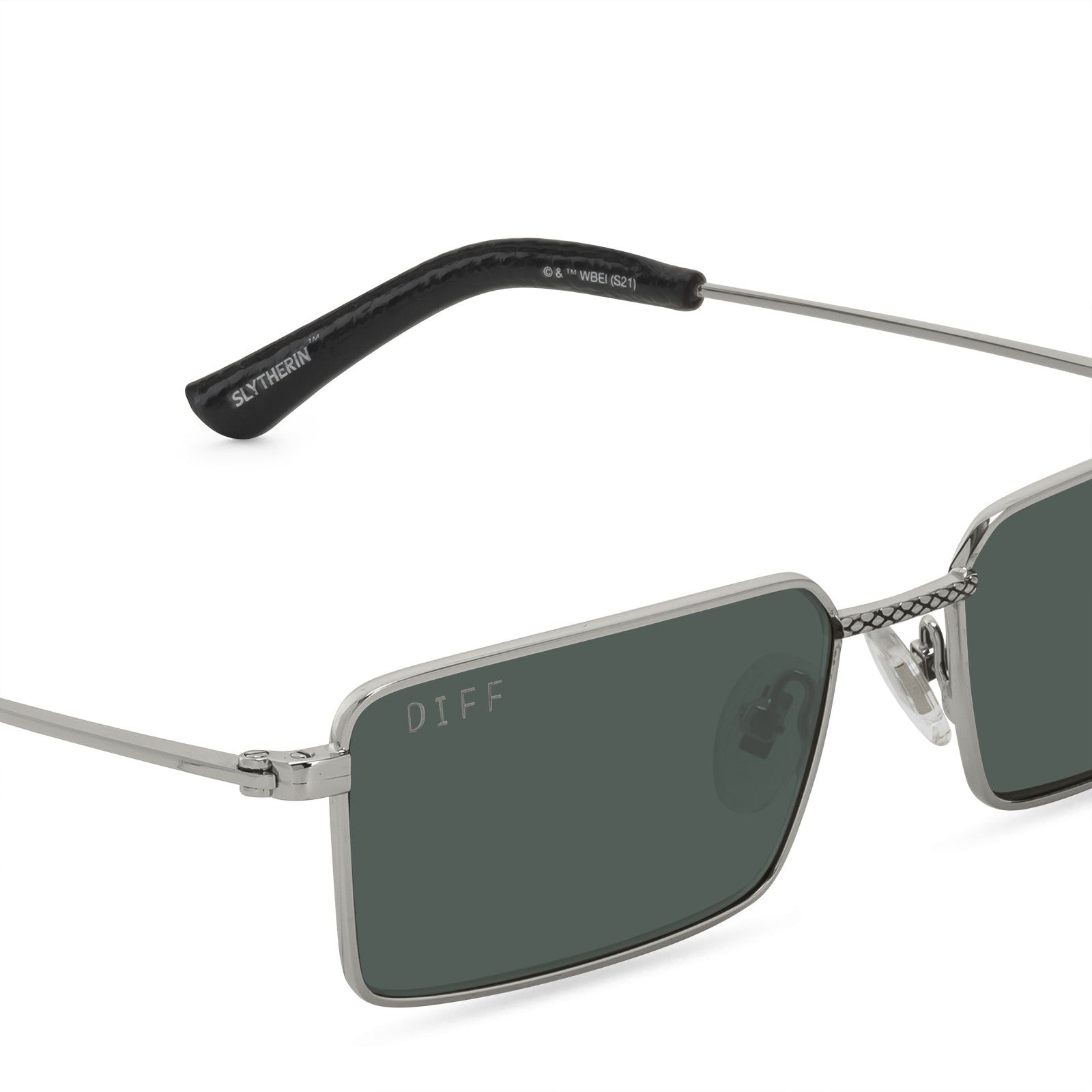 SLYTHERIN™ - CUNNING SILVER + EMERALD SUNGLASSES sold by Diff Eyewear product image thumbnail 4