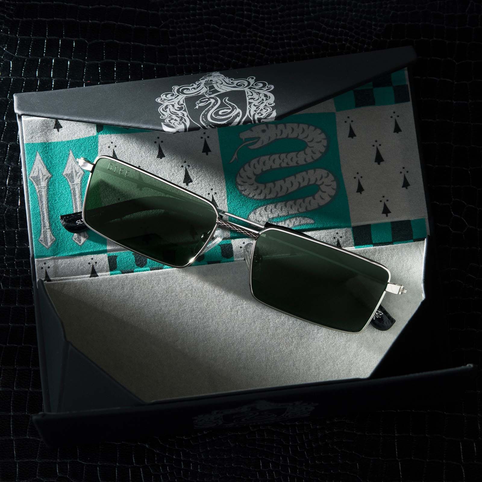 SLYTHERIN™ - CUNNING SILVER + EMERALD SUNGLASSES sold by Diff Eyewear product image thumbnail 2