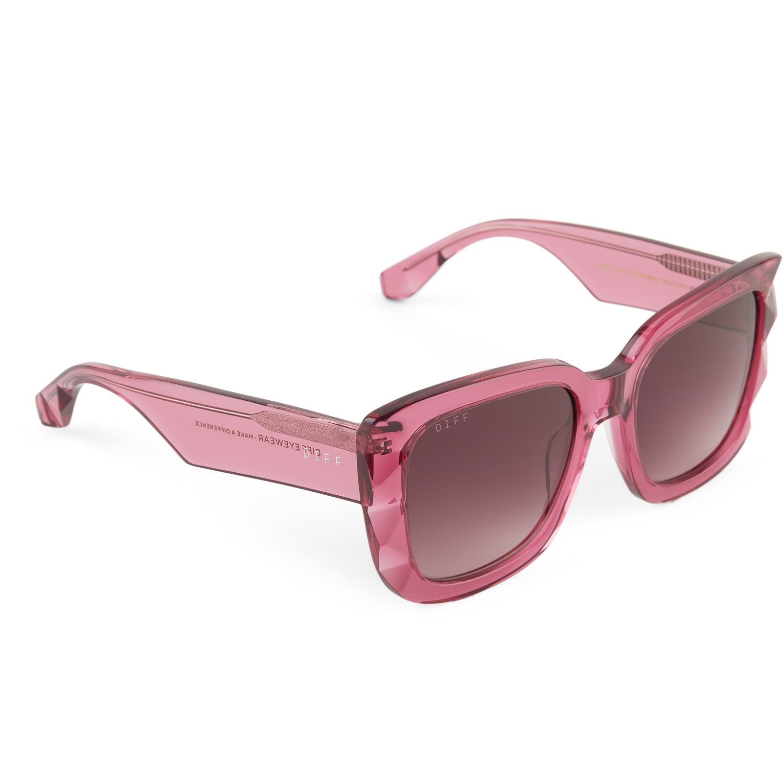DANA - MACARENA PINK CRYSTAL + WINE GRADIENT SUNGLASSES sold by Diff Eyewear product image thumbnail 4