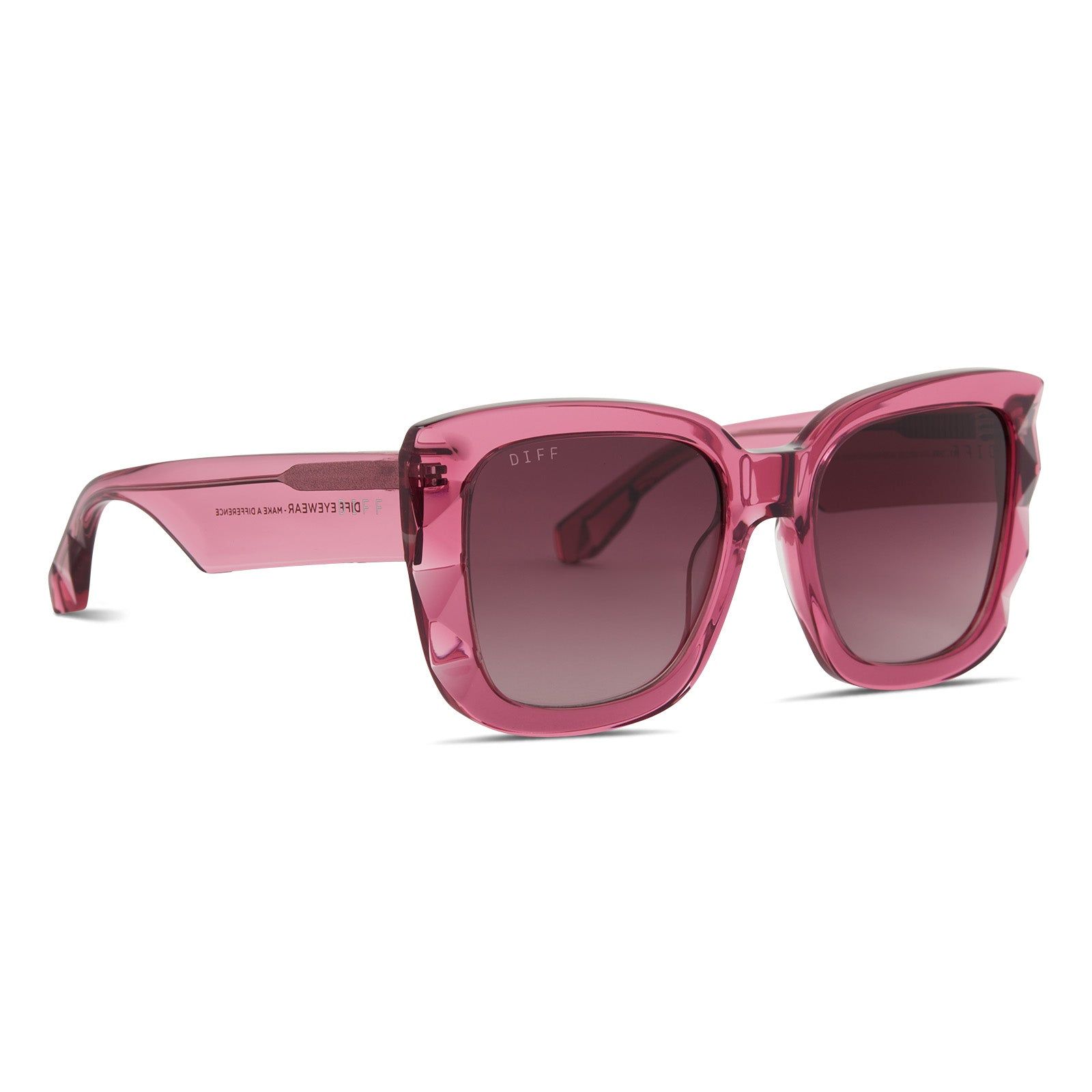 DANA - MACARENA PINK CRYSTAL + WINE GRADIENT SUNGLASSES sold by Diff Eyewear product image thumbnail 2