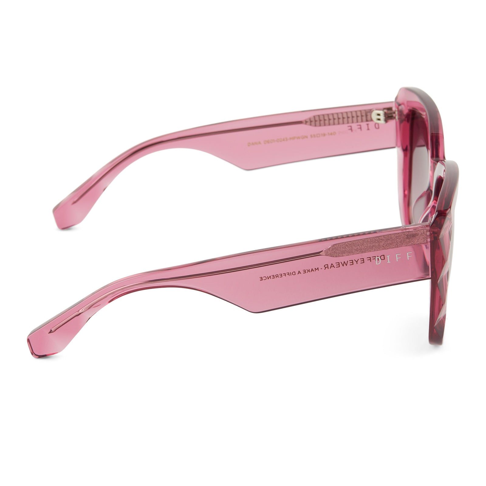 DANA - MACARENA PINK CRYSTAL + WINE GRADIENT SUNGLASSES sold by Diff Eyewear product image thumbnail 3