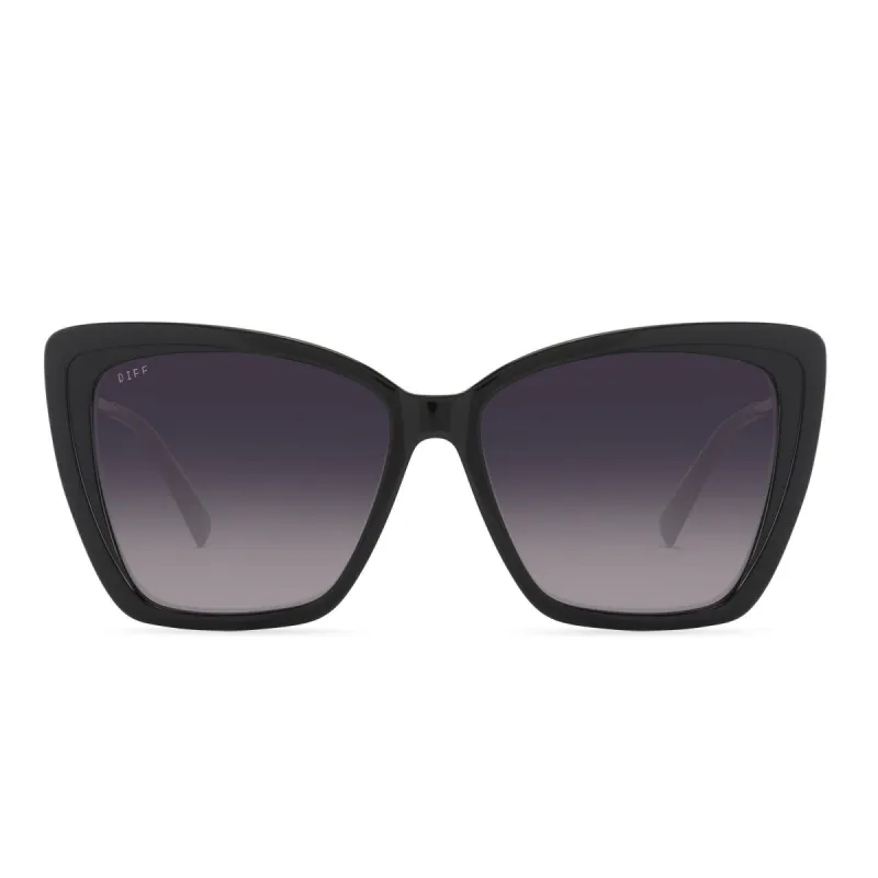 RACHEL - CENTRAL PERK™ BLACK + GREY SUNGLASSES sold by Diff Eyewear