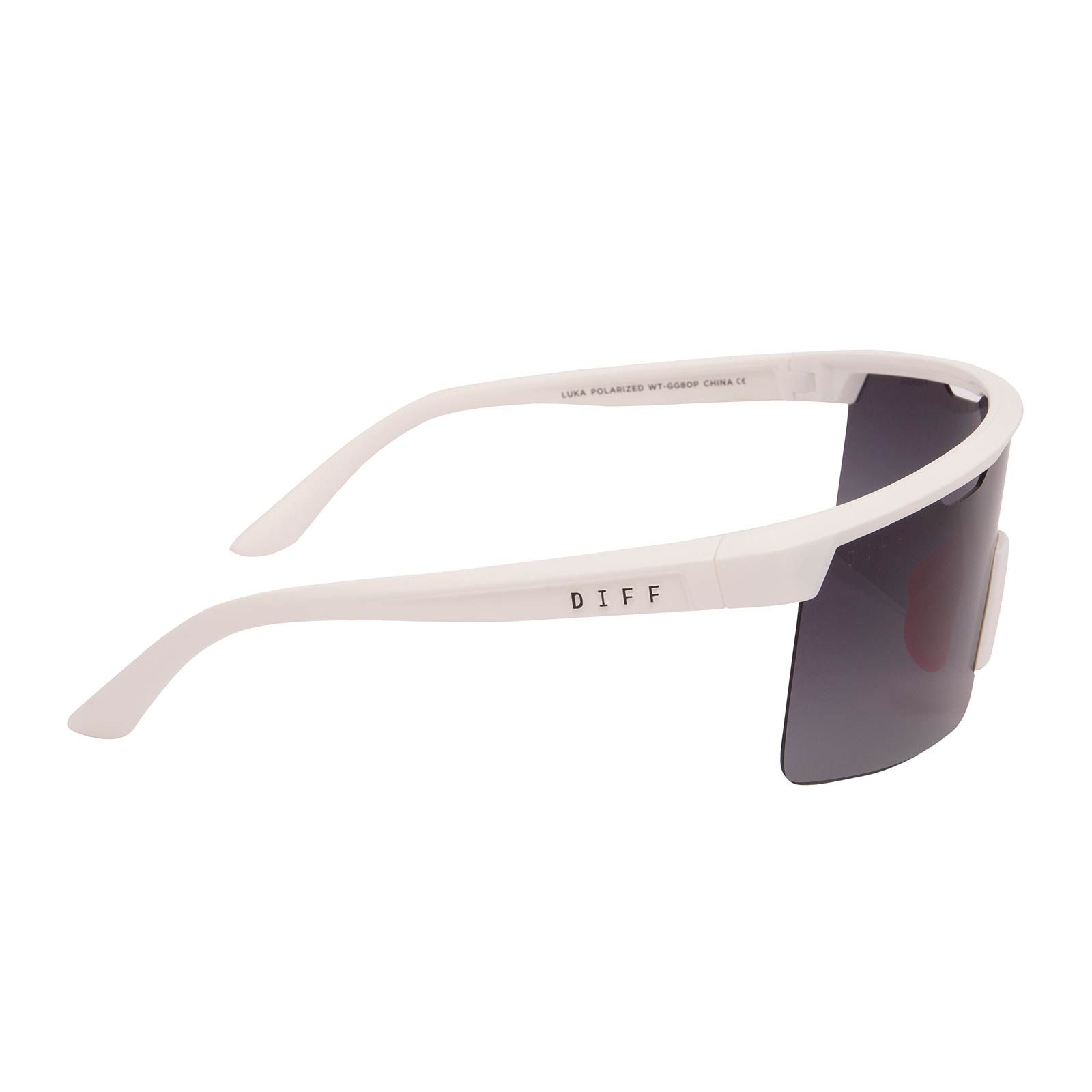 LUKA - WHITE + GREY GRADIENT + POLARIZED SUNGLASSES sold by Diff Eyewear product image thumbnail 4