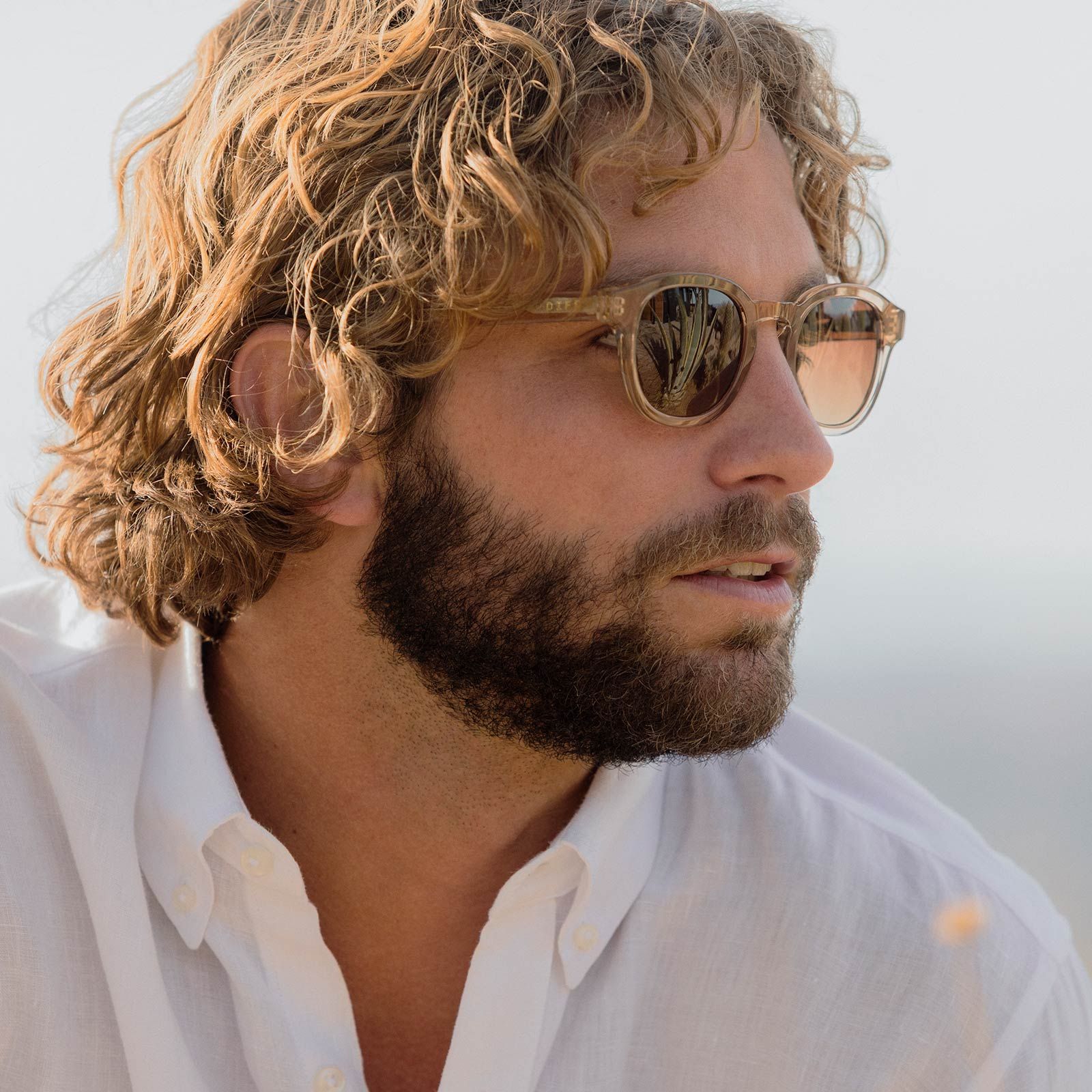 ARLO - VINTAGE CRYSTAL + BROWN GRADIENT POLARIZED SUNGLASSES sold by Diff Eyewear product image thumbnail 6