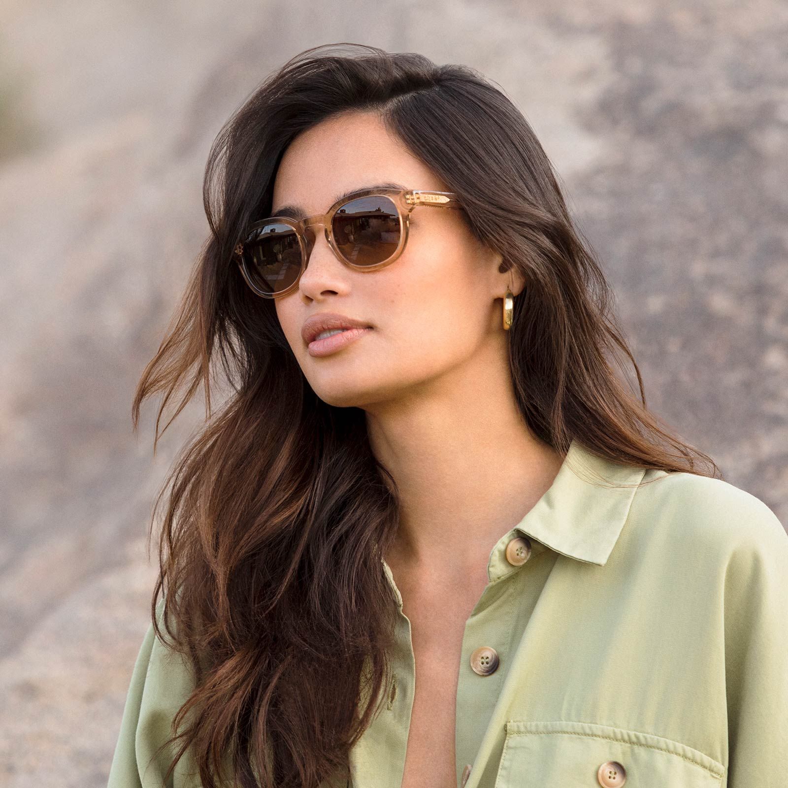 ARLO - VINTAGE CRYSTAL + BROWN GRADIENT POLARIZED SUNGLASSES sold by Diff Eyewear product image thumbnail 5