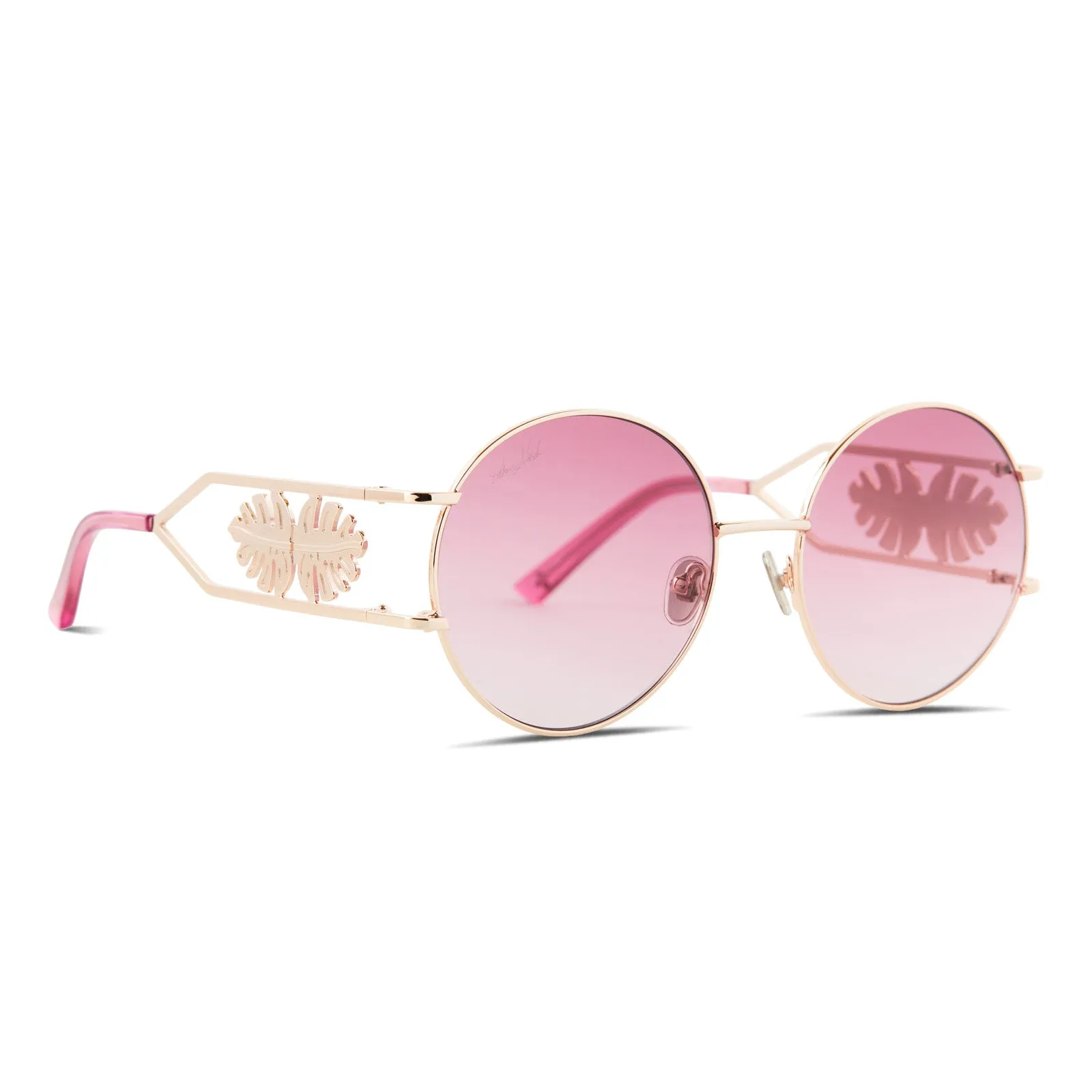PATRICIA NASH - FAYE + SHINY GOLD + WINE GRADIENT SUNGLASSES sold by Diff Eyewear product image thumbnail 2