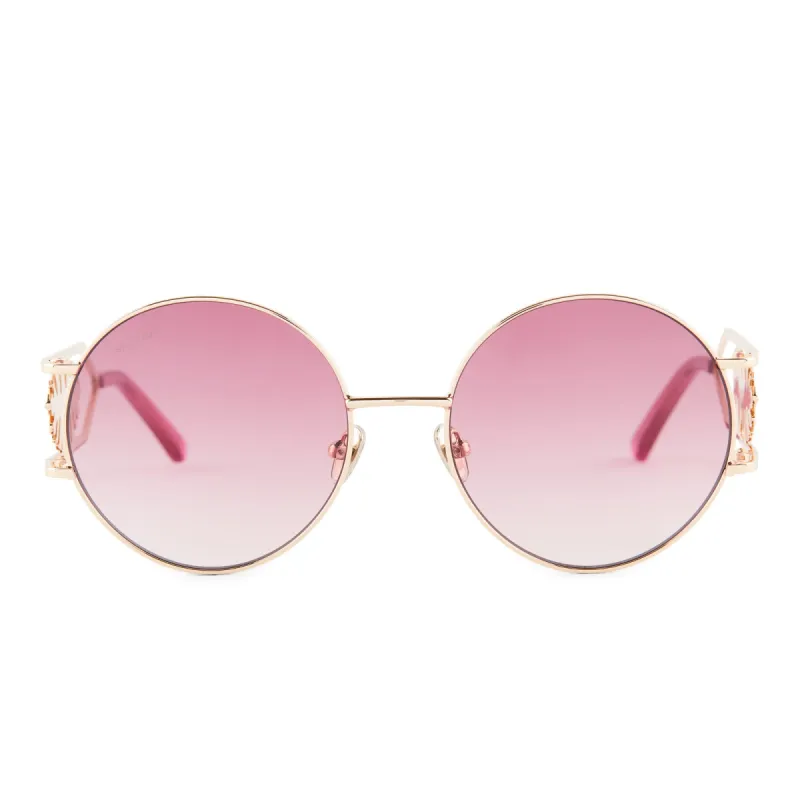 PATRICIA NASH - FAYE + SHINY GOLD + WINE GRADIENT SUNGLASSES sold by Diff Eyewear