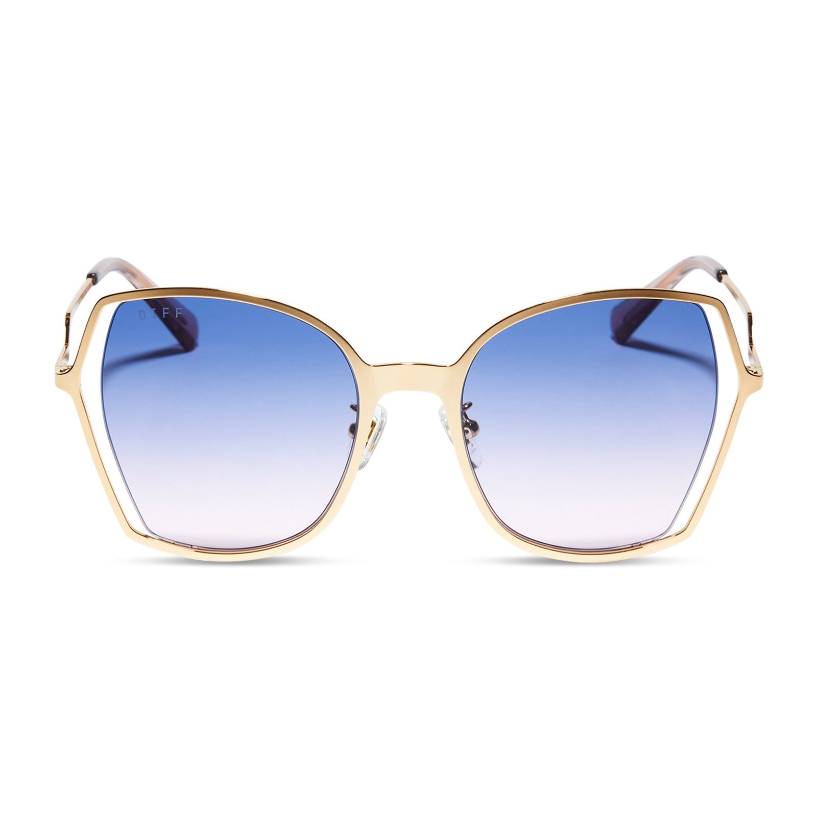 DONNA III - GOLD + LAVENDER ROSE GRADIENT SUNGLASSES sold by Diff Eyewear