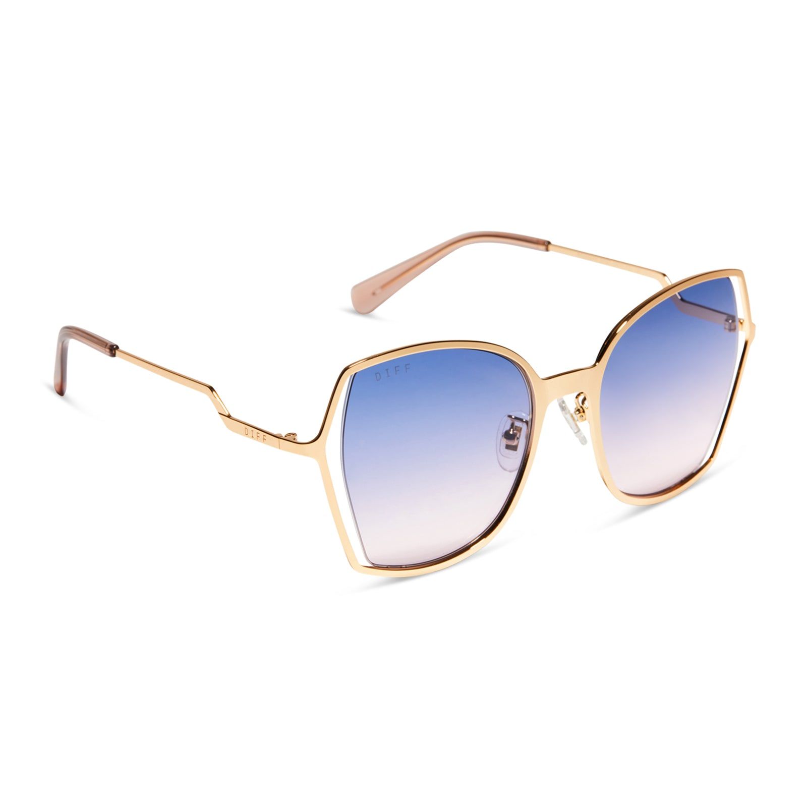 DONNA III - GOLD + LAVENDER ROSE GRADIENT SUNGLASSES sold by Diff Eyewear product image thumbnail 2