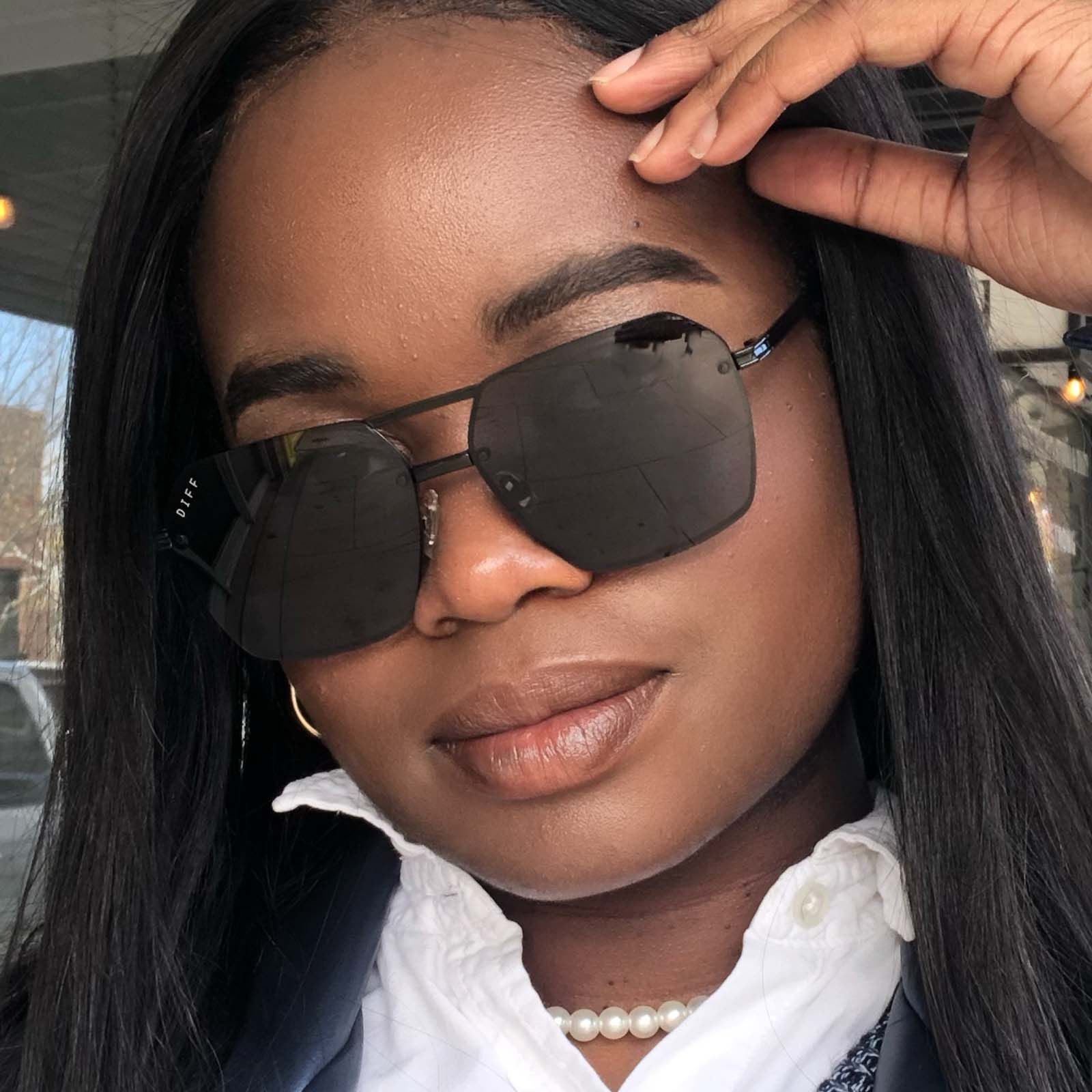 NOLAN - BLACK + GREY SUNGLASSES sold by Diff Eyewear product image thumbnail 6