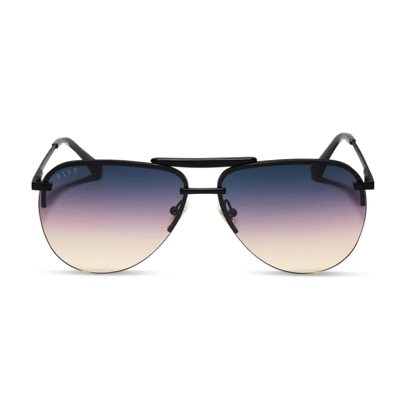 TAHOE - MATTE BLACK + TWILIGHT GRADIENT SUNGLASSES sold by Diff Eyewear