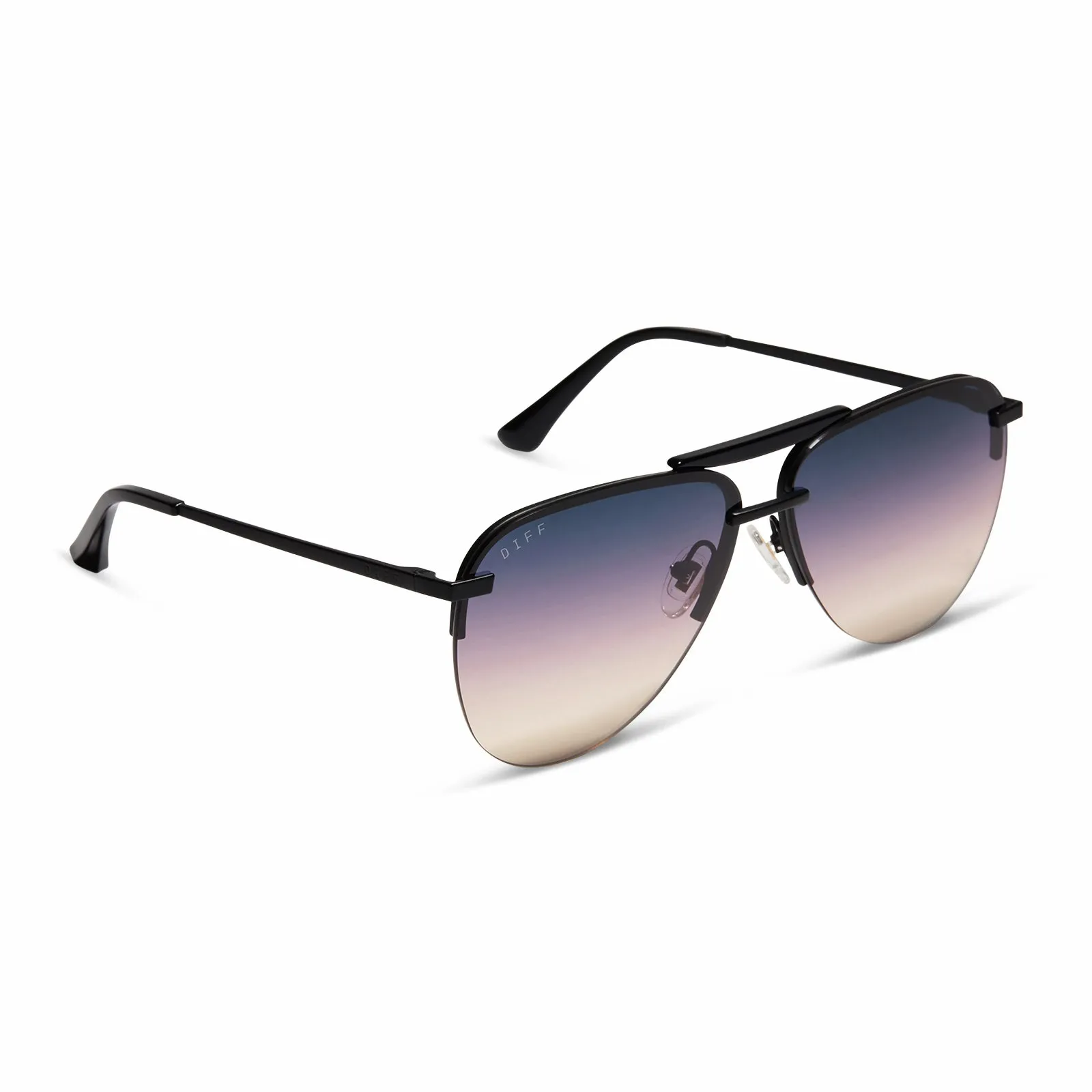 TAHOE - MATTE BLACK + TWILIGHT GRADIENT SUNGLASSES sold by Diff Eyewear product image thumbnail 2