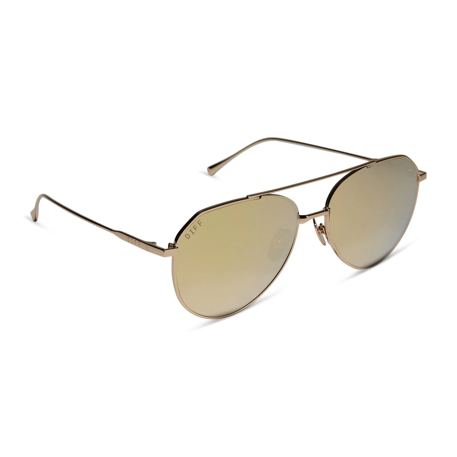 DASH XS - GOLD + BRILLIANT GOLD MIRROR + POLARIZED SUNGLASSES sold by Diff Eyewear product image thumbnail 2