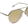 DASH XS - GOLD + BRILLIANT GOLD MIRROR + POLARIZED SUNGLASSES sold by Diff Eyewear