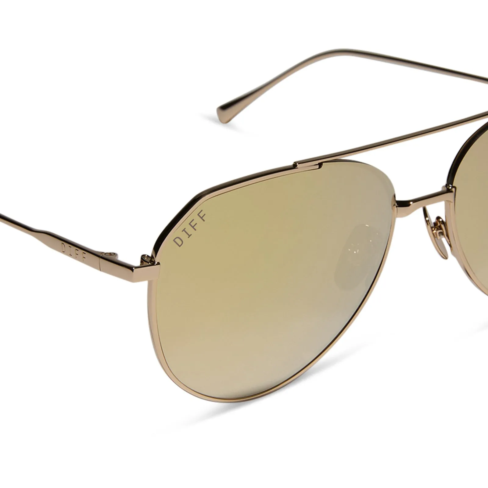 DASH XS - GOLD + BRILLIANT GOLD MIRROR + POLARIZED SUNGLASSES sold by Diff Eyewear product image thumbnail 4
