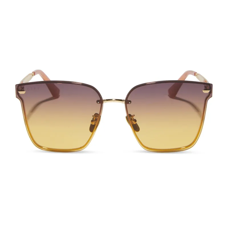 BELLA V - GOLD + INCA GRADIENT SUNGLASSES sold by Diff Eyewear