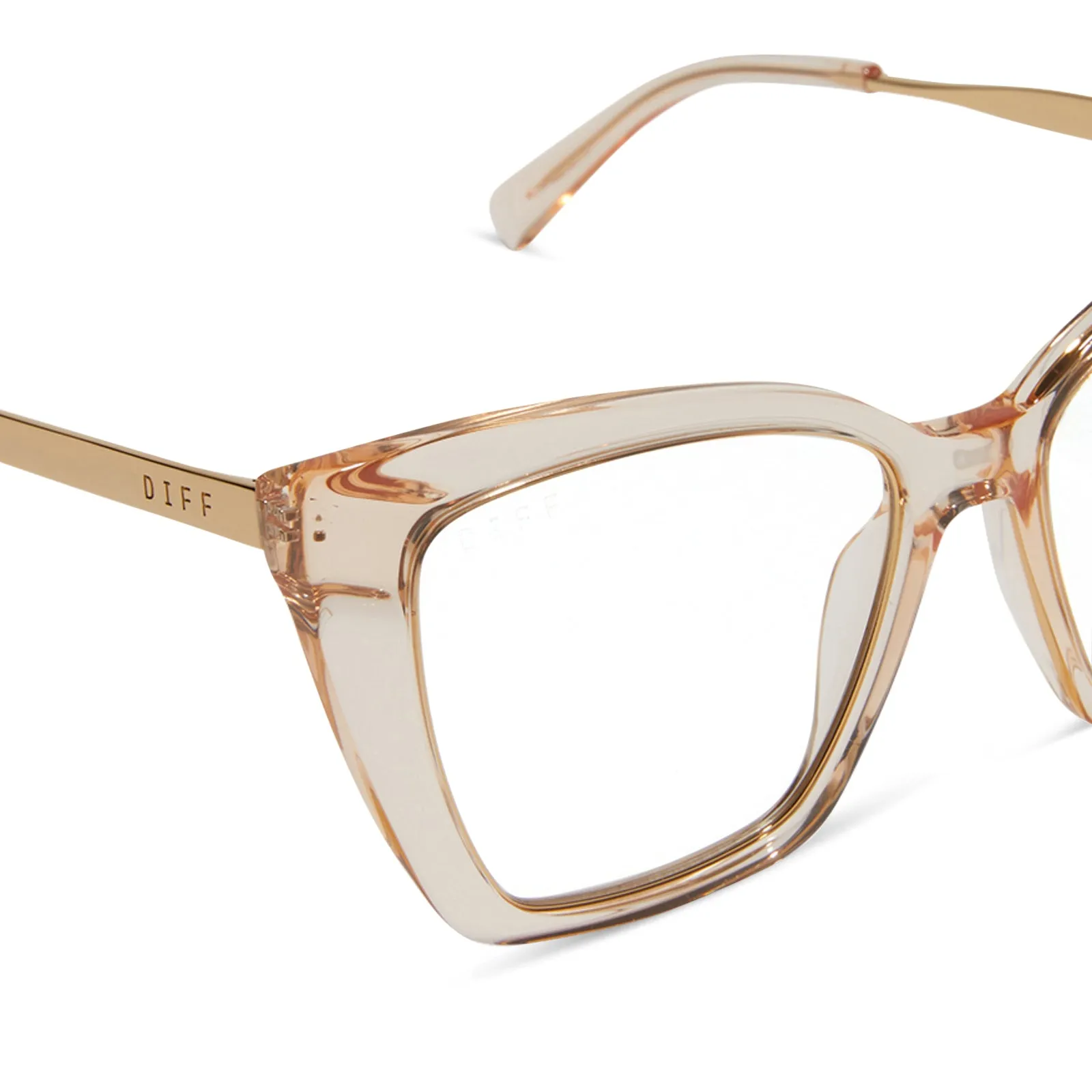 BECKY IV XS - VINTAGE ROSE CRYSTAL + GLASSES sold by Diff Eyewear product image thumbnail 4