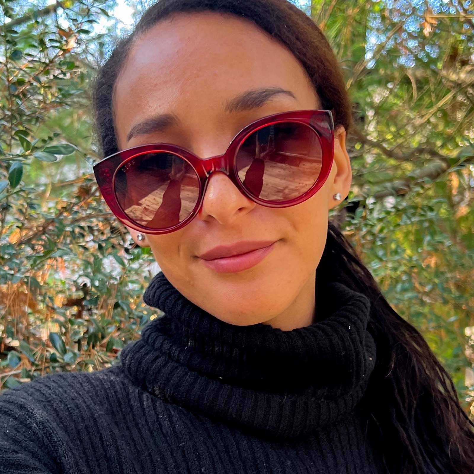 EMMY - CARMINE + BROWN GRADIENT SUNGLASSES sold by Diff Eyewear product image thumbnail 5