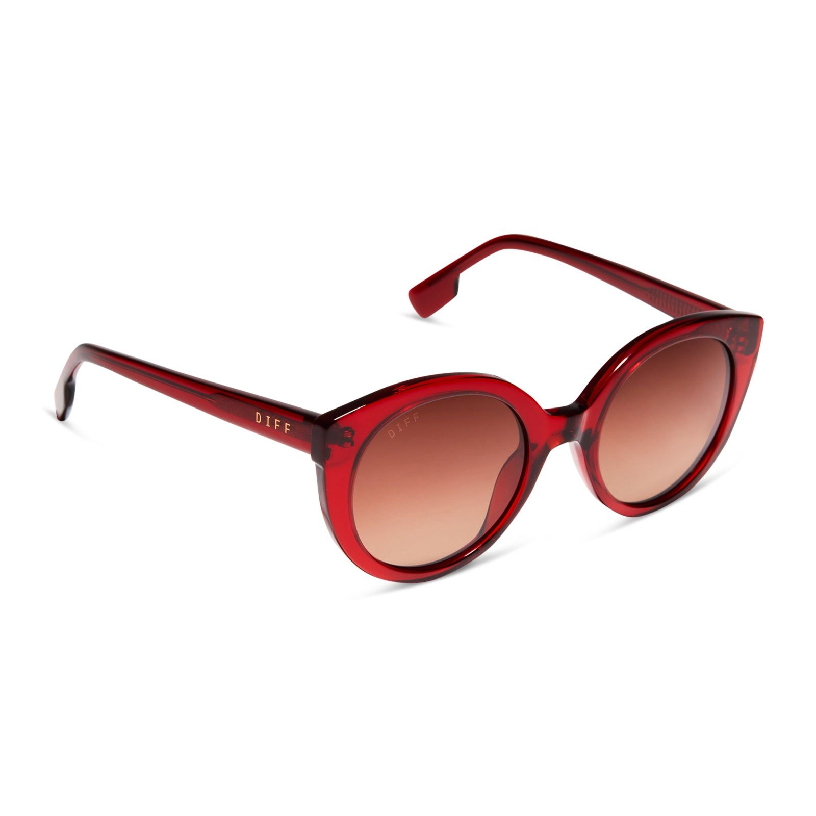EMMY - CARMINE + BROWN GRADIENT SUNGLASSES sold by Diff Eyewear product image thumbnail 2