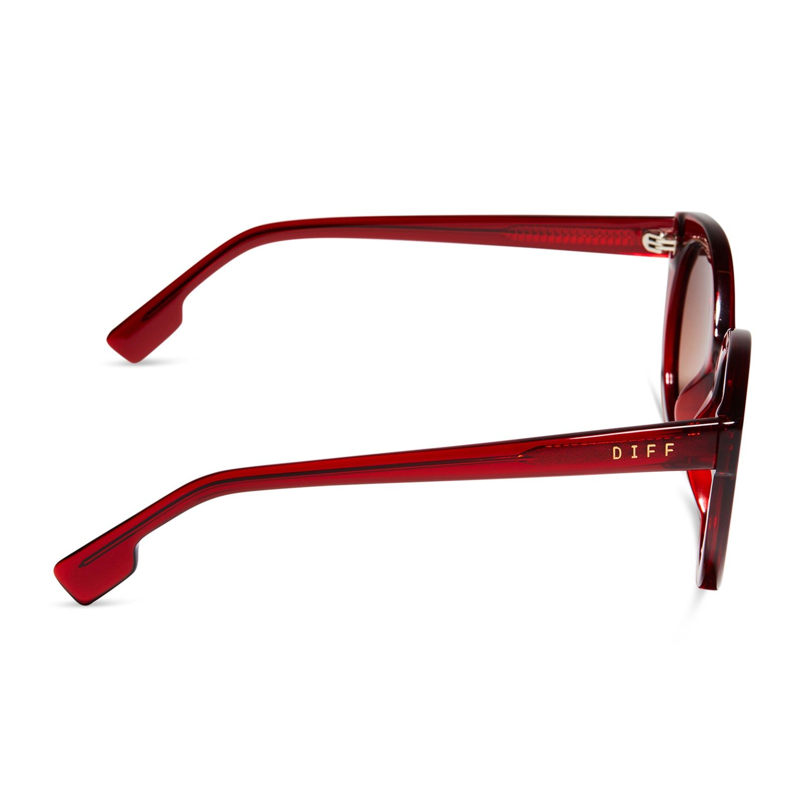EMMY - CARMINE + BROWN GRADIENT SUNGLASSES sold by Diff Eyewear product image thumbnail 3