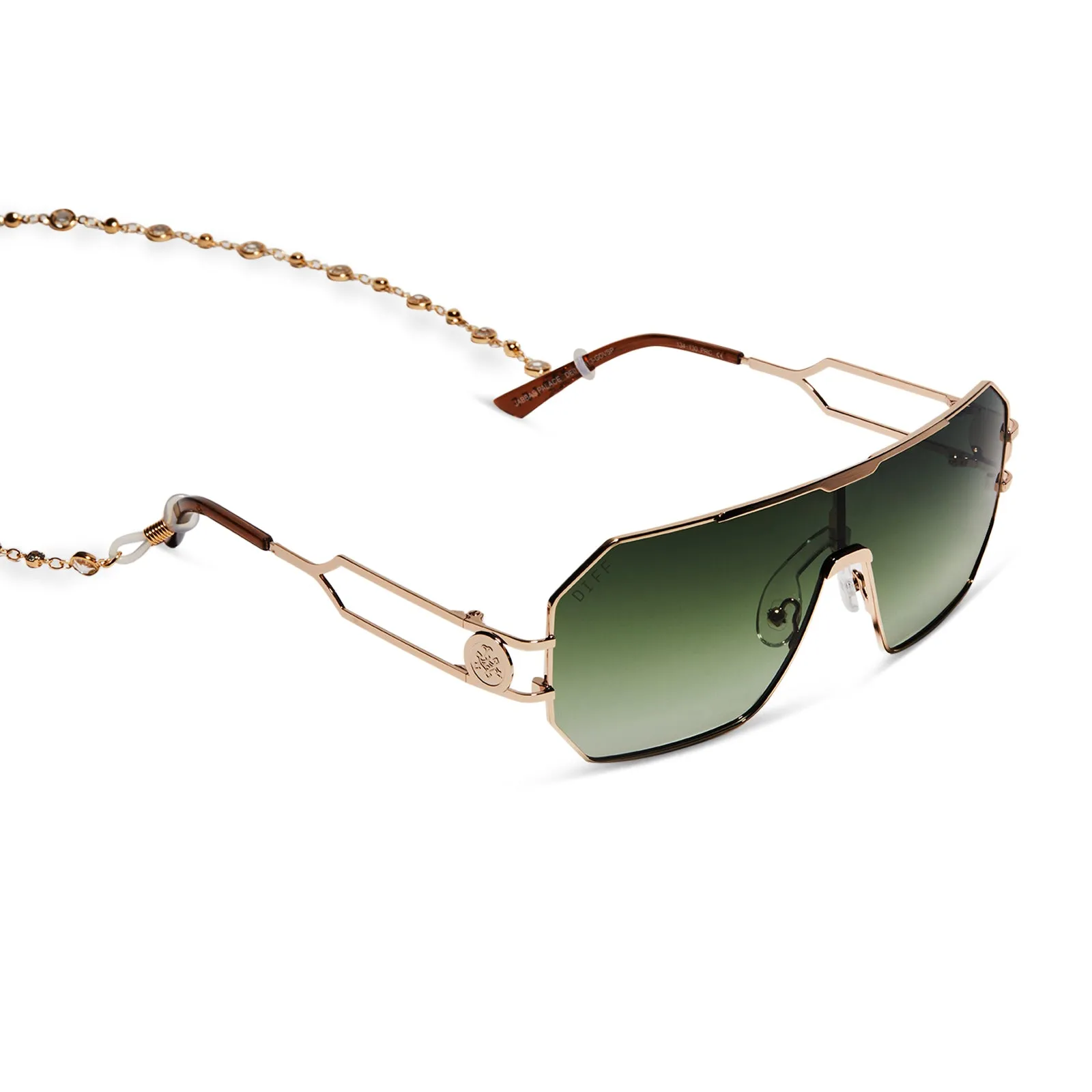 JABBA'S™ PALACE - WARM GOLD METAL + VINTAGE SANDY GREEN + POLARIZED SUNGLASSES sold by Diff Eyewear product image thumbnail 2